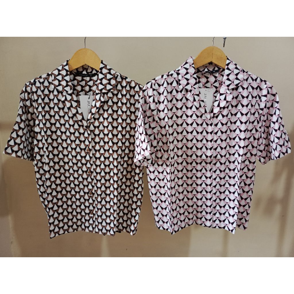 EXECUTIVE KEMEJA WANITA LENGAN PENDEK MOTIF ORIGINAL
