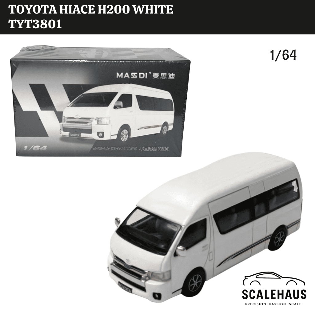 Masdi 1/64 Toyota Hiace H200 White
