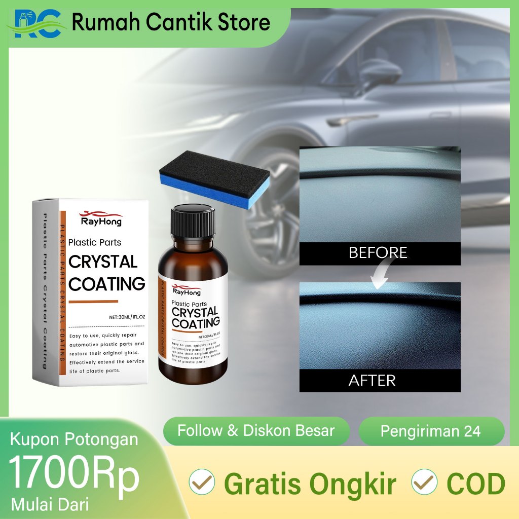 Rayhong Restorasi Pengkilap Poles Plastik Nano Crystal Coating Cairan Pembersih Agent Untuk Dashboar