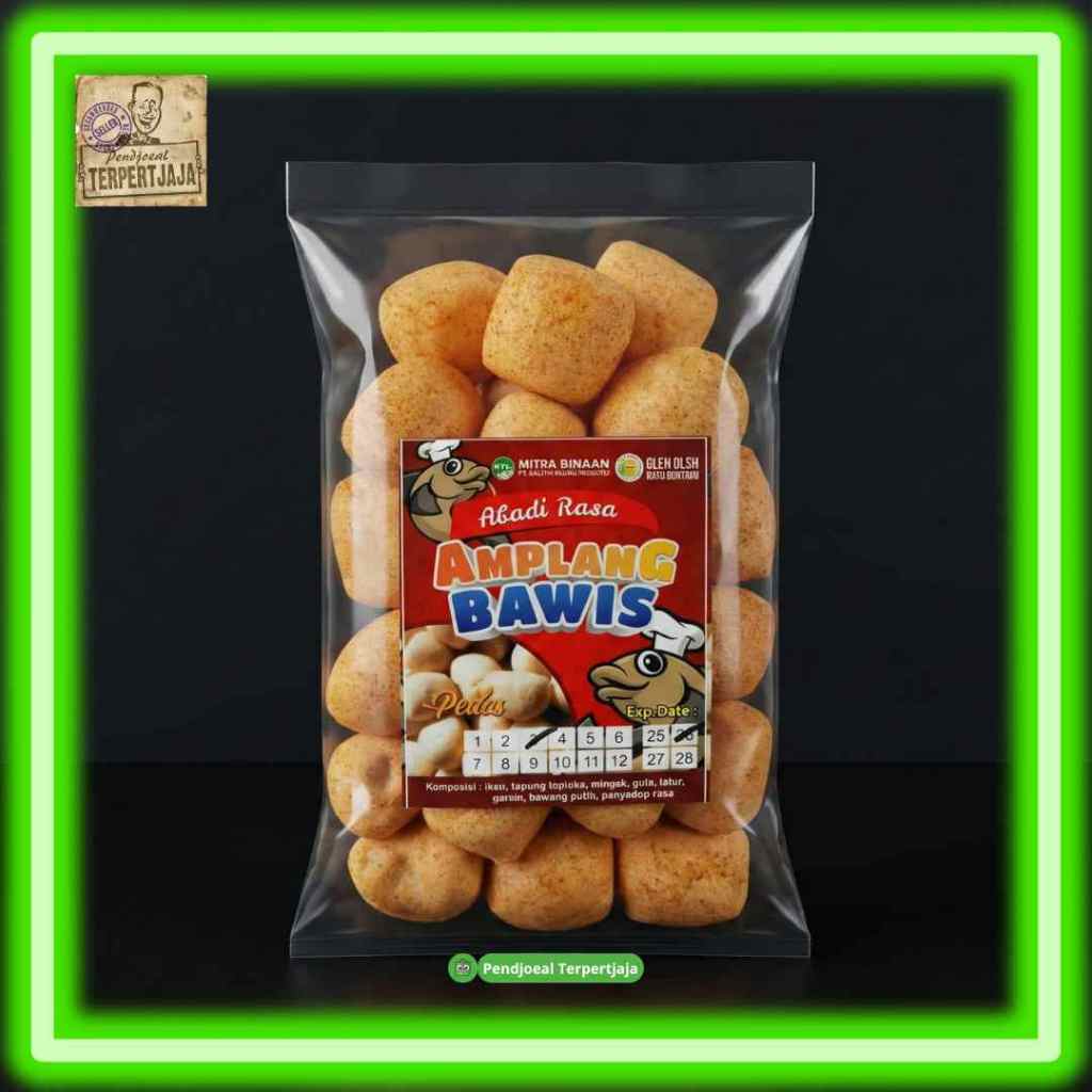 Amplang Bawis Pedas Khas Bontang | Kerupuk Ikan Amplang Super Premium Oleh-Oleh Kalimantan Timur