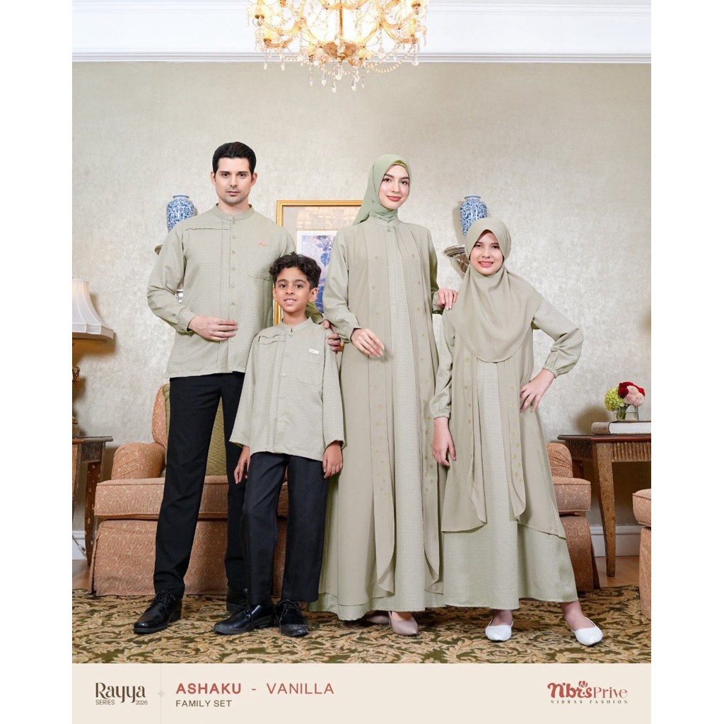 NIBRAS RAYYA ASHAKU FAMILY SET VANILLA