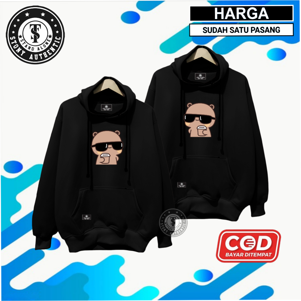 Hodie Couple Pasangan Hoodie Couple Sahabat Bahan Katun Flecee Terbaru Hoodie Distro Murah