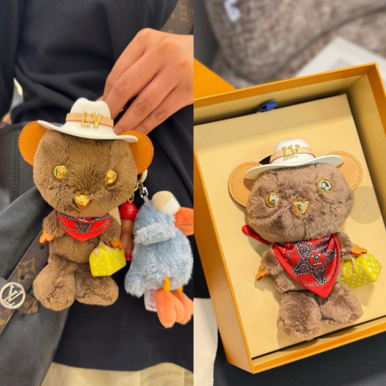 Western Cowboy Bear bag Charm Show same style nigo little bear bag jeans accessories Gantungan tas