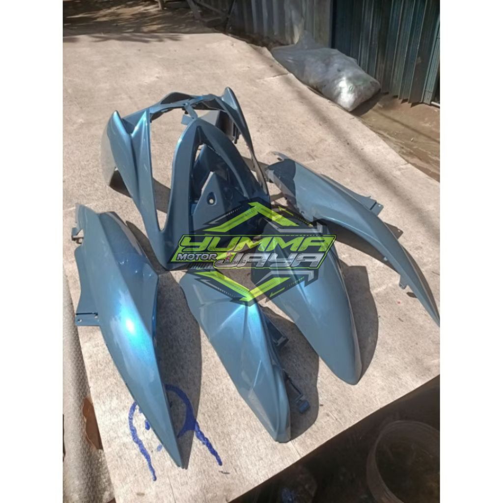 Cover body full halus motor yamaha mio soul karbu warna nardo lembayung biru