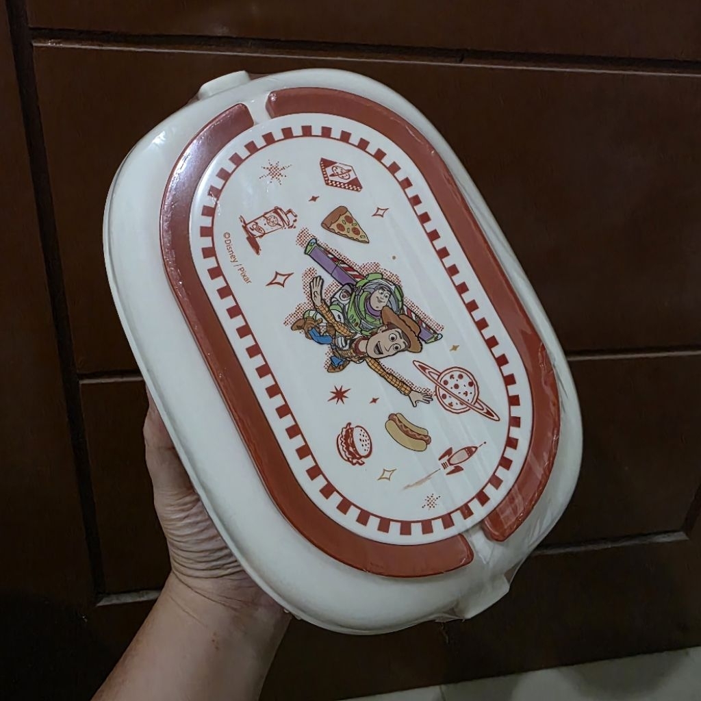 Kotak Makan Disney Woody Toys Story Lunch Box Cutleries Tempat Makan Kotak Bekal Karakter Lucu & Men