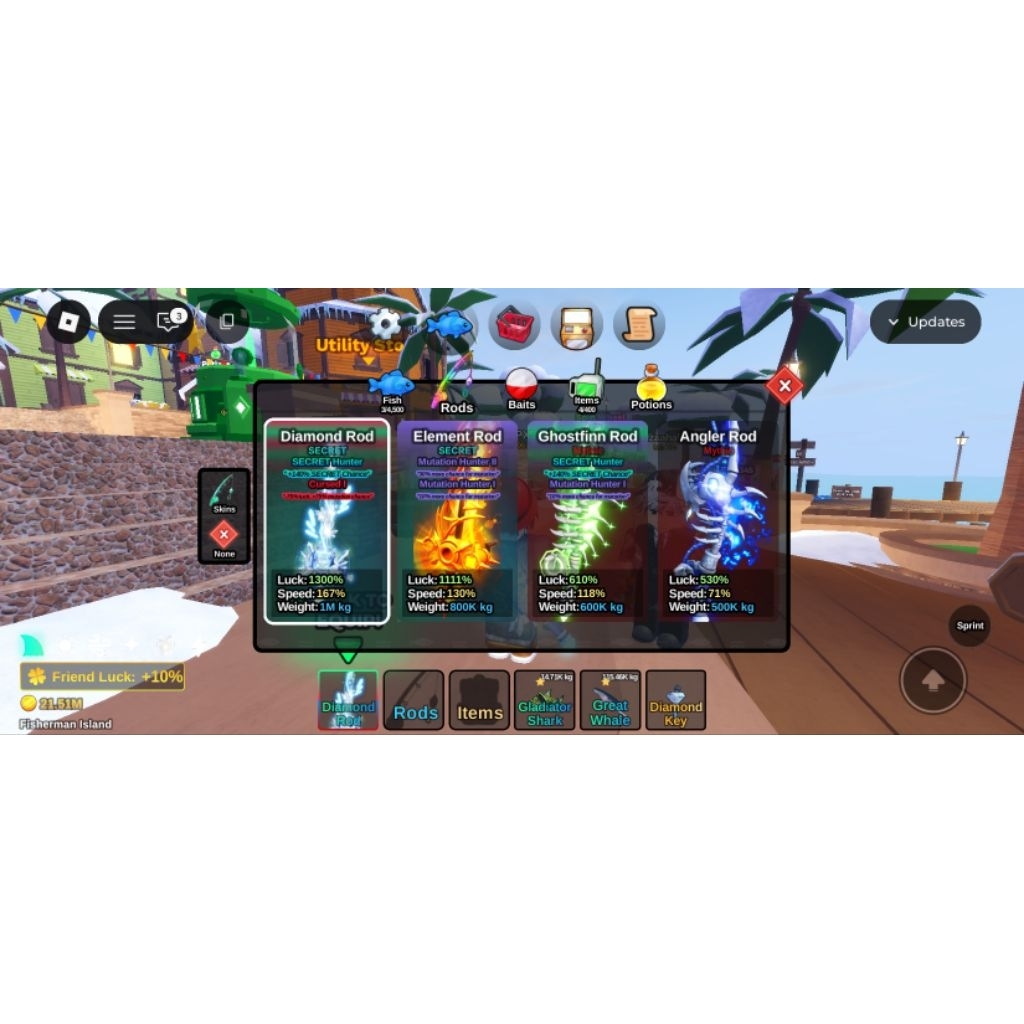 AKUN FISH IT DIAMOND ROD