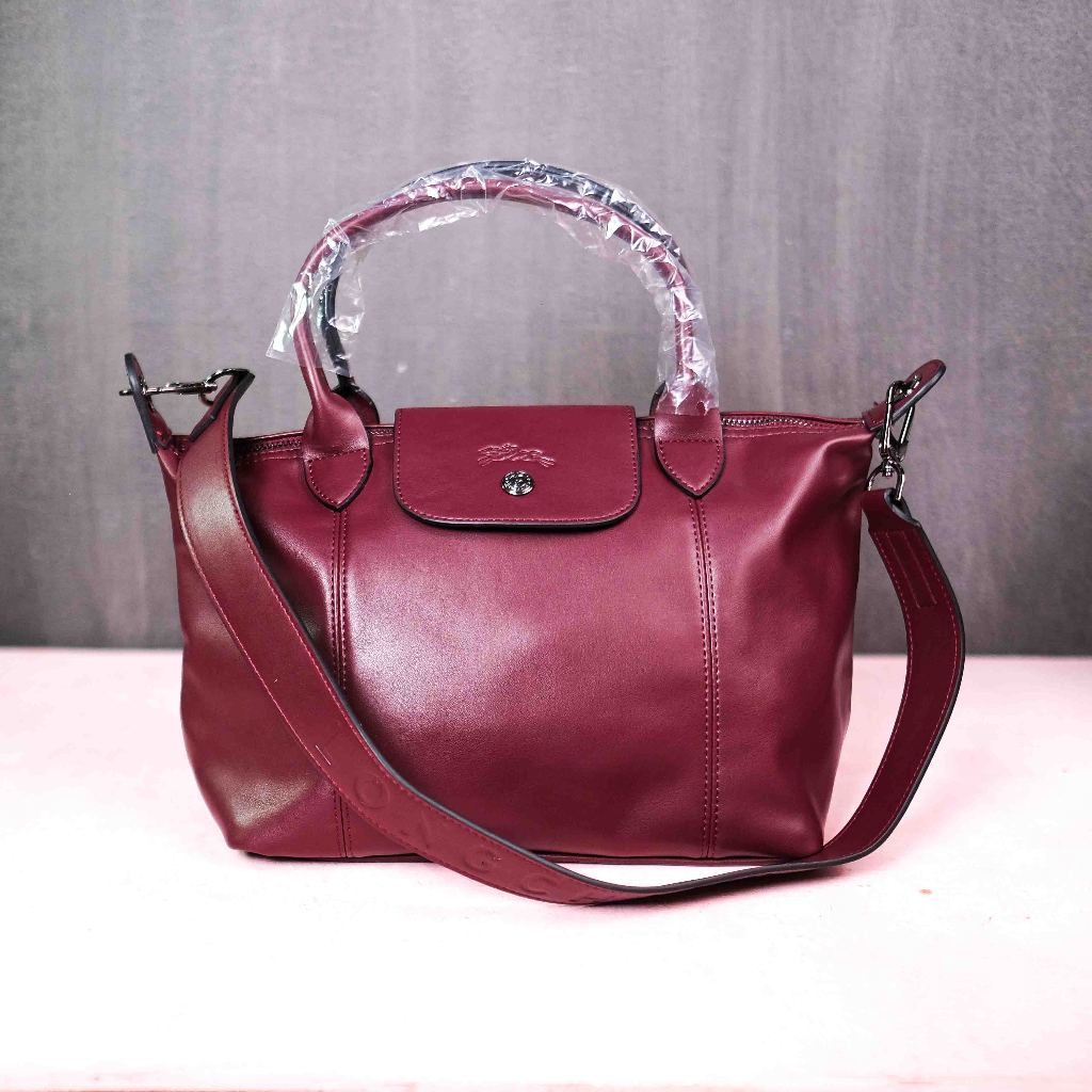 [Bag] Princesshuang28 - LC Le Pliage Cuir Top Handle - Medium - Burgundy [Ready Stock]