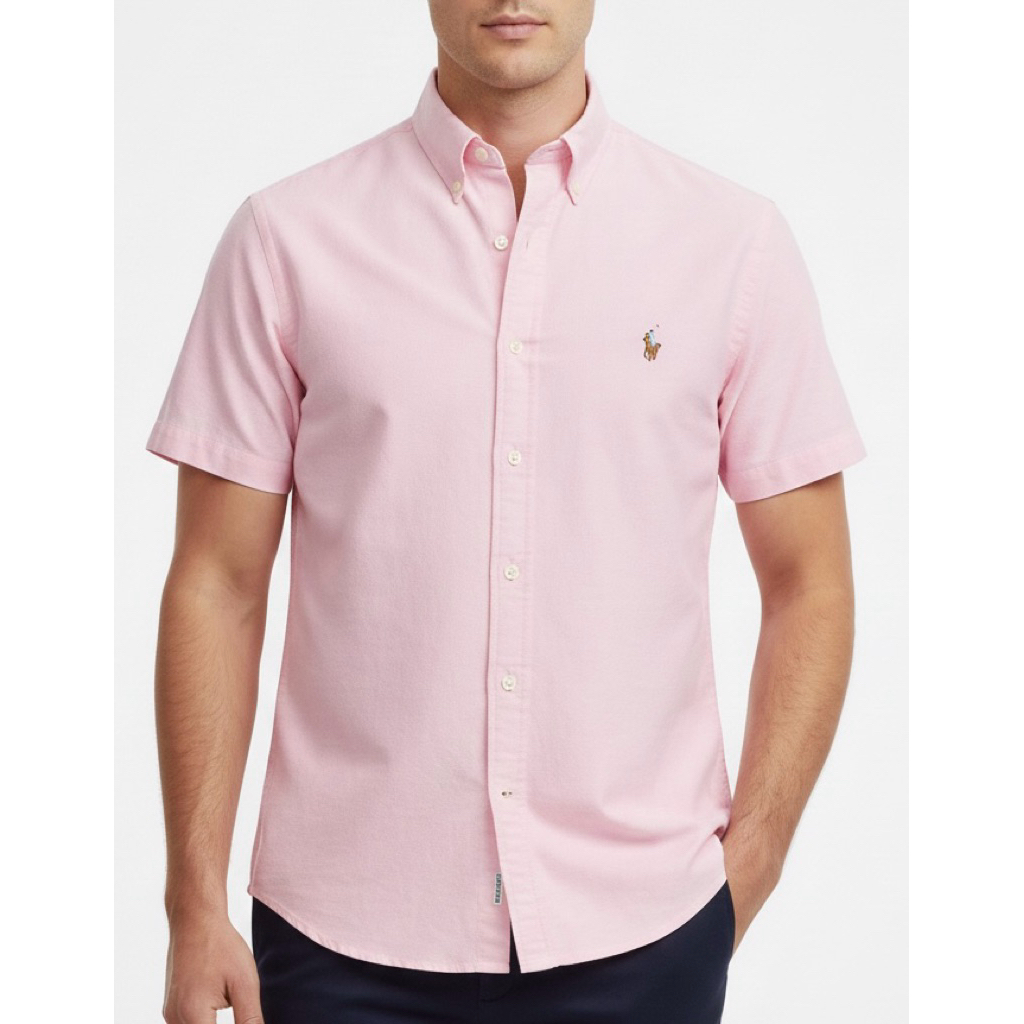 POLO RALPH LAUREN MEN BUTTON DOWN OXFORD SHIRT - PINK (L)