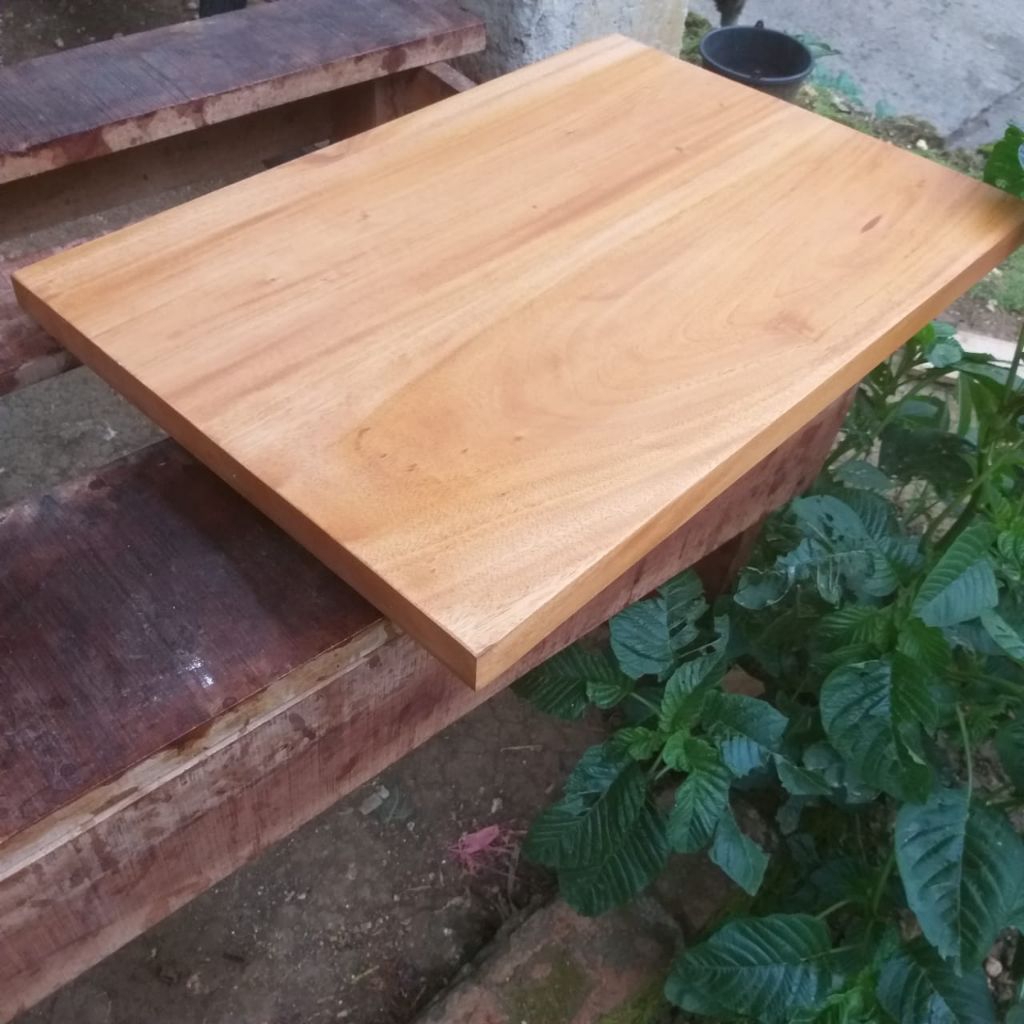 papan ambalan daun meja kayu mahoni