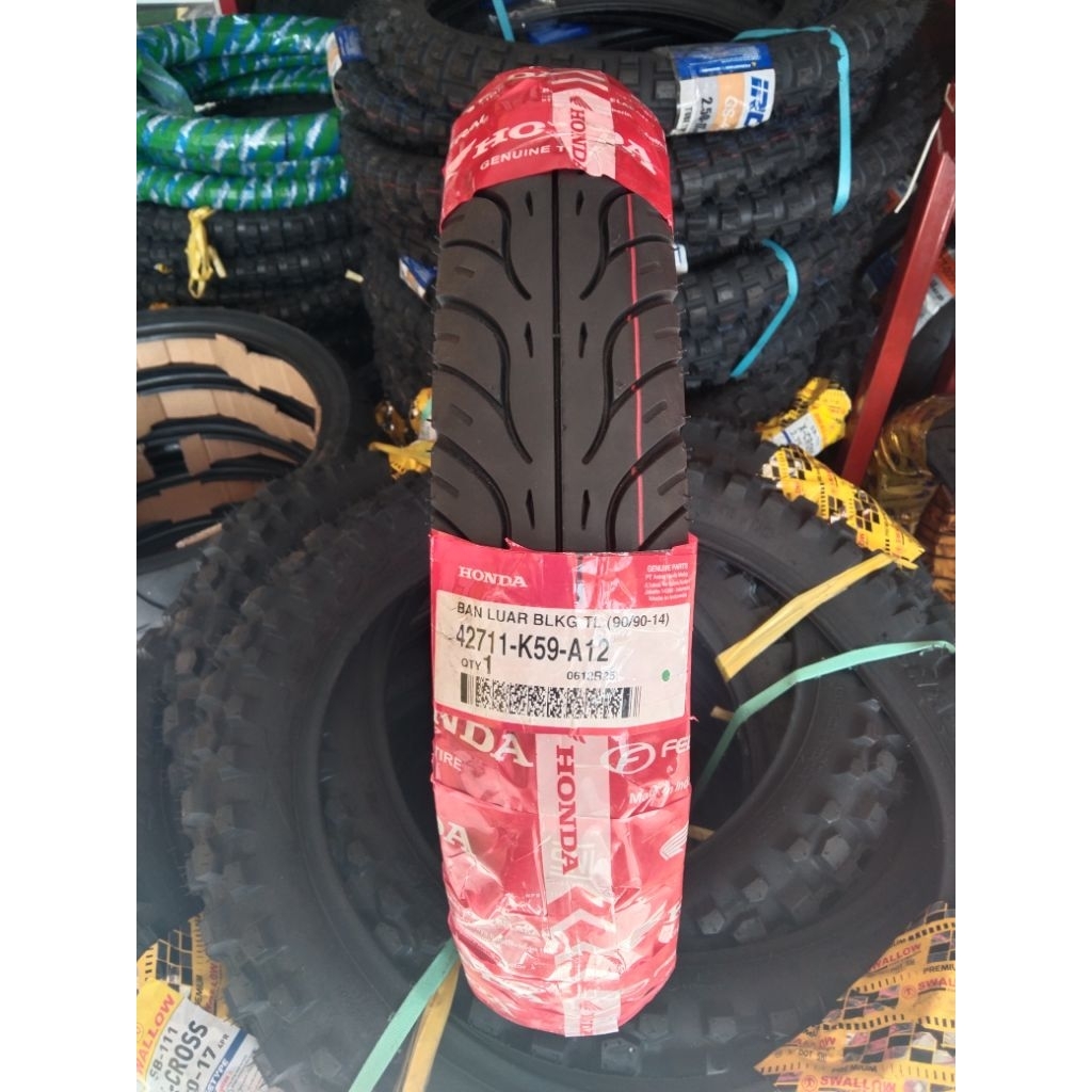 AHM ORIGINAL BARU FEDERAL BAN TUBLESS FT235 K59 80/90-14 90/90-14