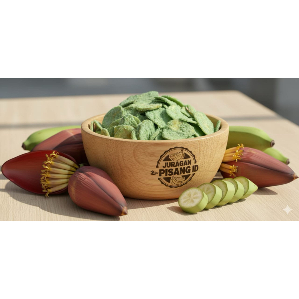 PROMO KERIPIK PISANG RASA MATCHA KHAS LAMPUNG PISANG KEPOK 1KG TERMURAH