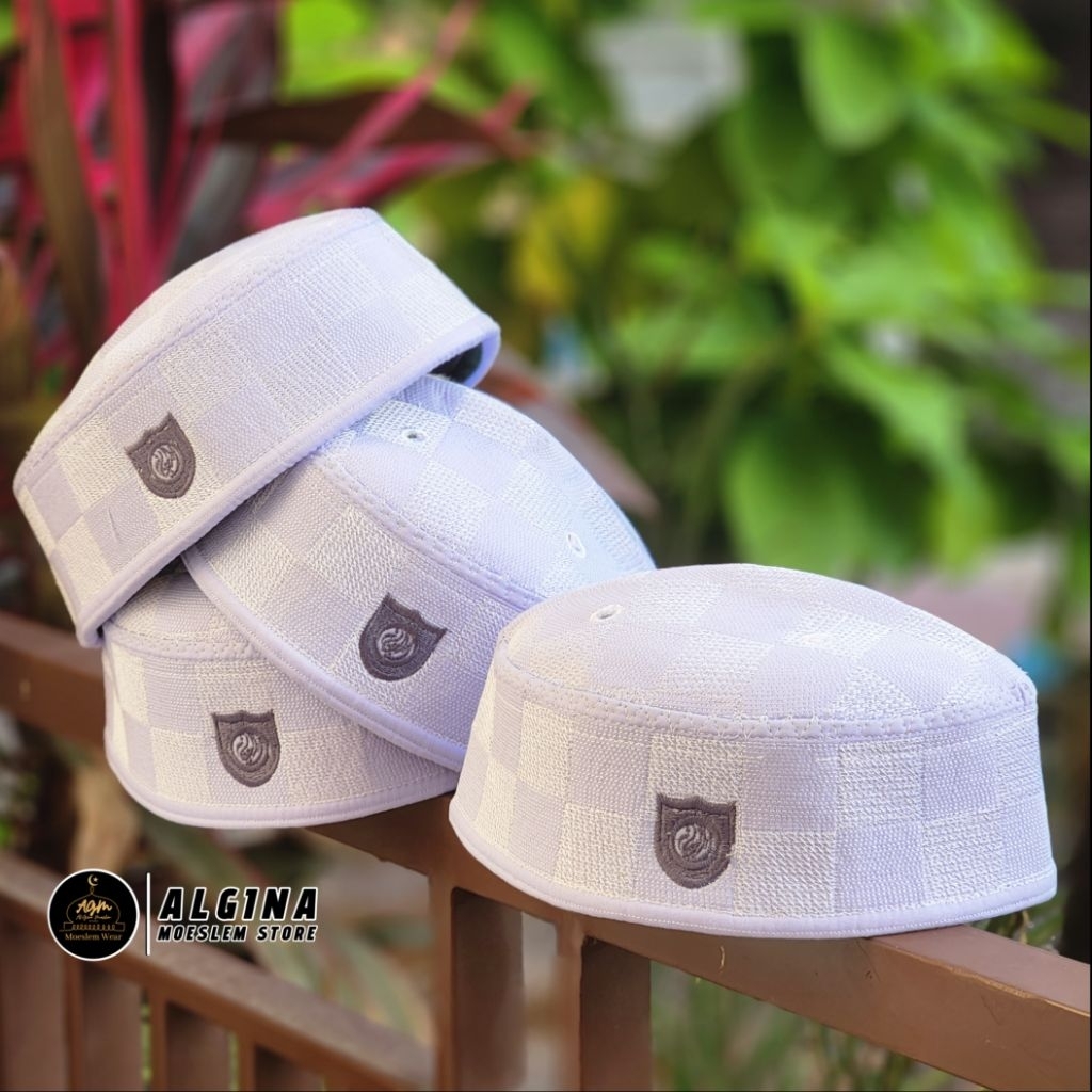 Kopiah Malaysia Catur | Kopiah Putih Peci Malaysia Catur