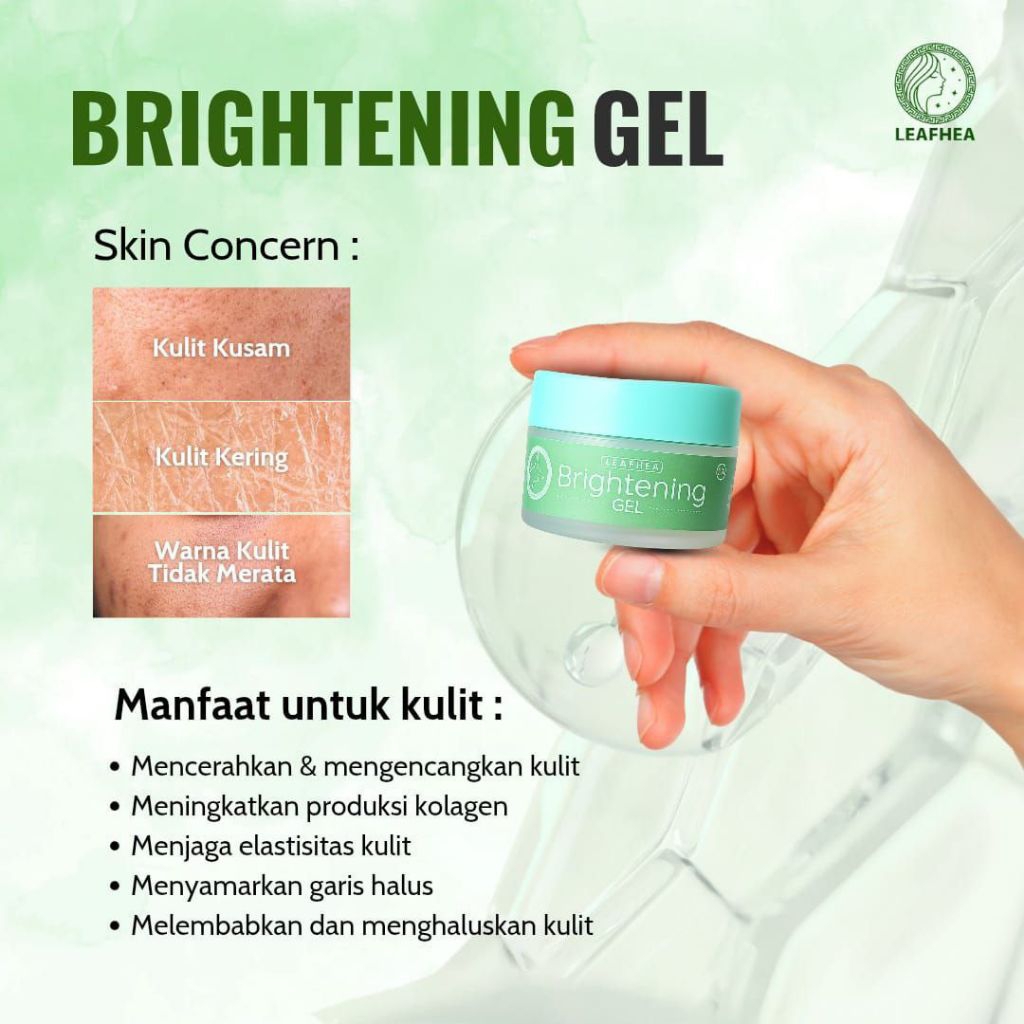 Brightening Gel Cream malam Leafhea
