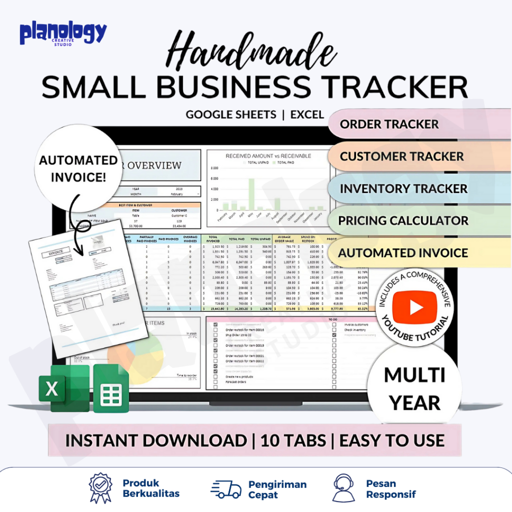 Small Business Bundle Planner - Template Pencatatan Keuangan Lengkap Untuk UMKM
