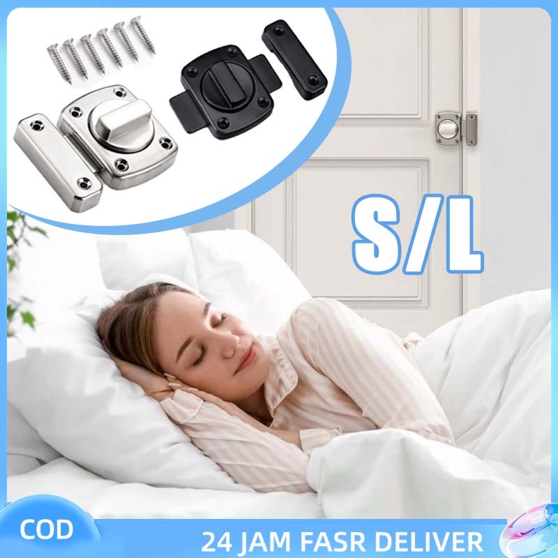 Grendel Kait Slot Pintu Tidak Memerlukan Pengeboran Baut Putar Anti-Pencurian Putar Grendel Putar Sl