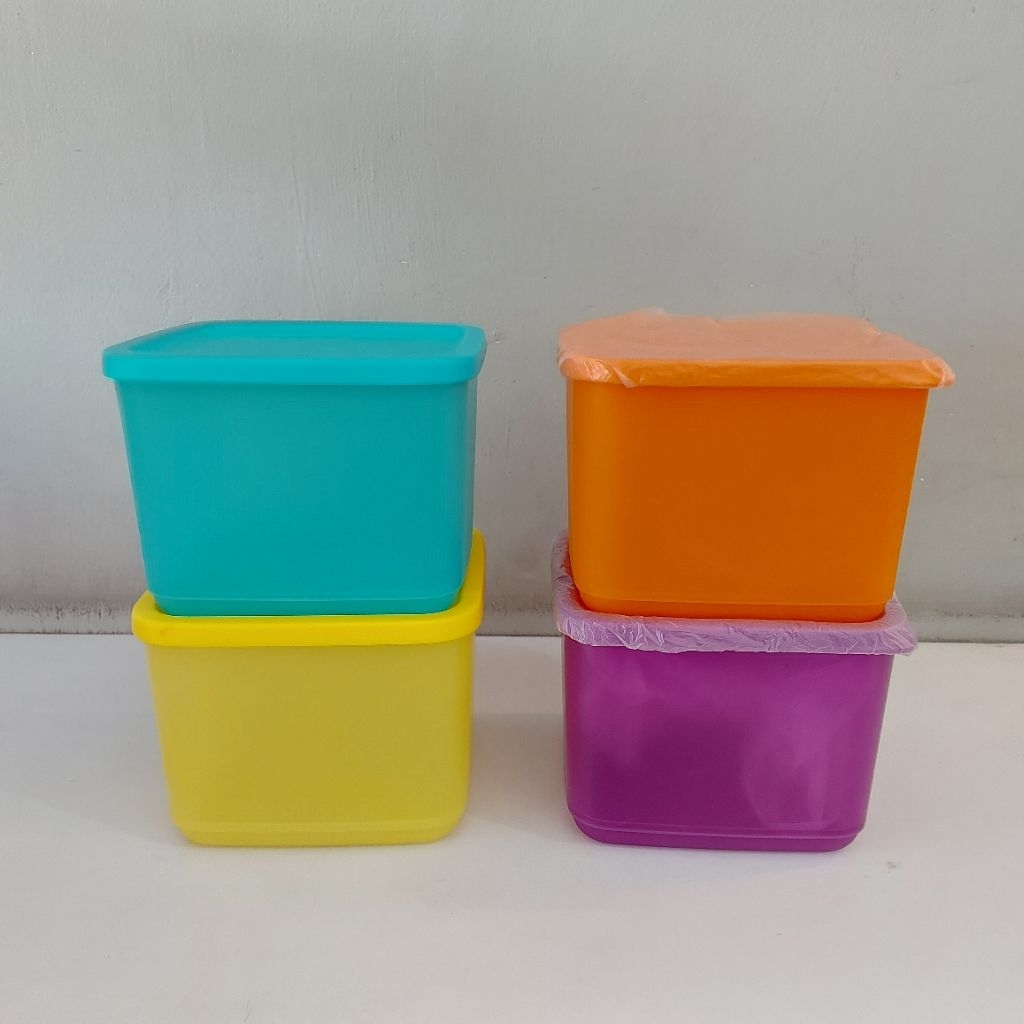 Tupperware medium summer fresh set isi 4 pcs kotak penyimpanan makanan serbaguna warna cantik
