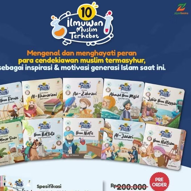 ISI 10 BUKU | Buku 10 Ilmuwan Muslim Terhebat Ziyad Books