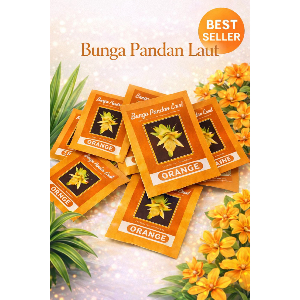 Pewarna Anyaman Orange Bunga Pandan Laut Untuk Tikar Rotan dan Bambu