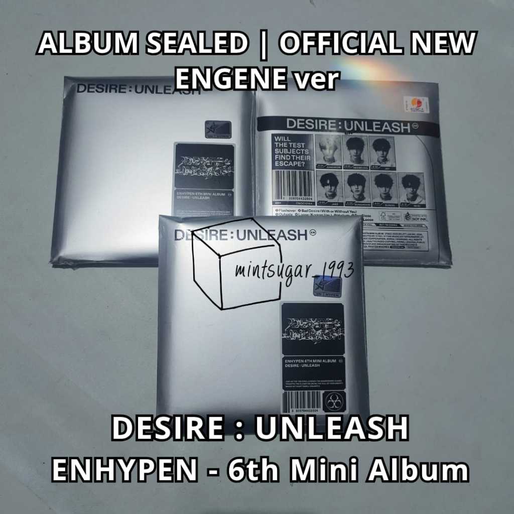 [ READY NEW OFFICIAL ] ENHYPEN - 6th Mini Album [ DESIRE : UNLEASH ] ( ENGENE ver / ENVER ) ( Jungwo