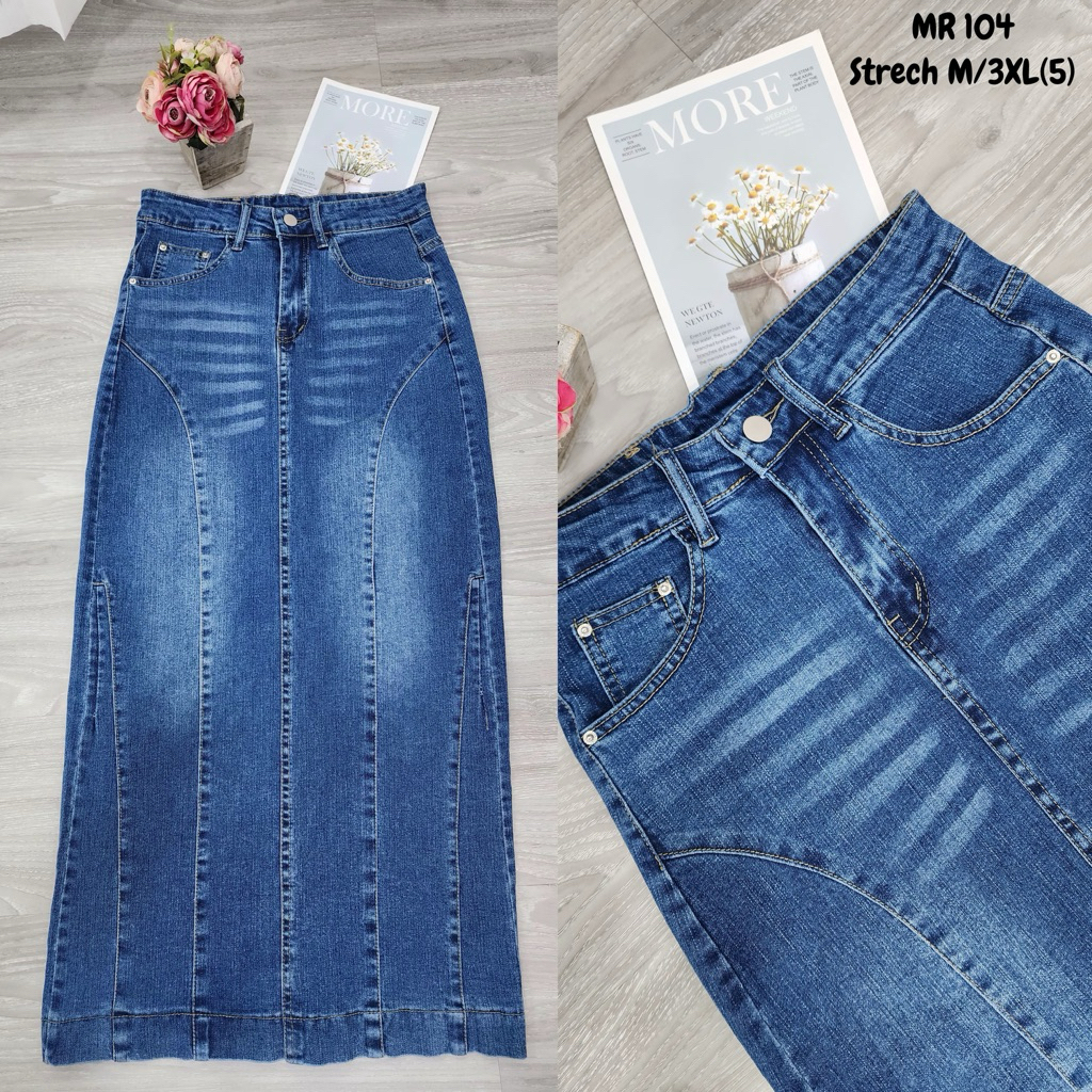 Rok jeans wanita span kekinian full strech