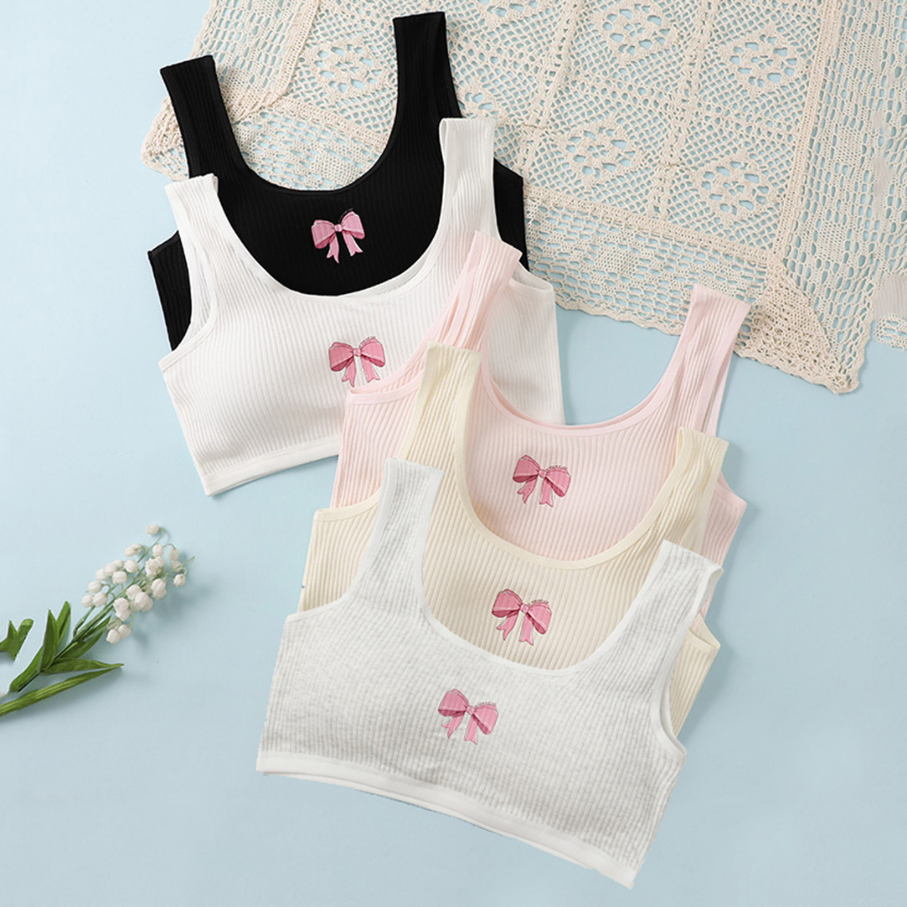 MS1071 MINISET STEP 2 POLOS RIBBED TALI LEBAR SD SMP MINI SET BH BRA KATUN ANAK REMAJA PEREMPUAN TAL