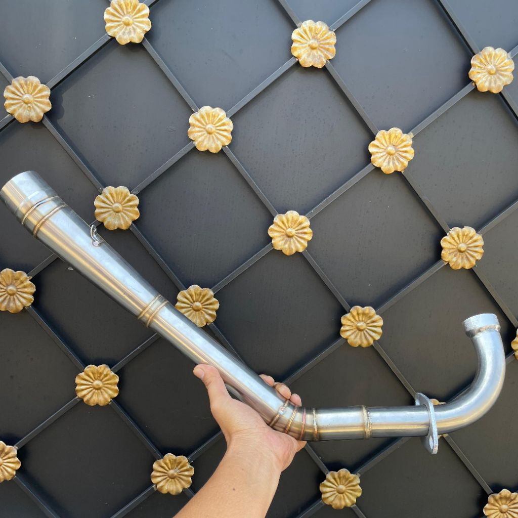 Leher knalpot mx type prostreet 135cc -200cc leher knalpot dana pelajar