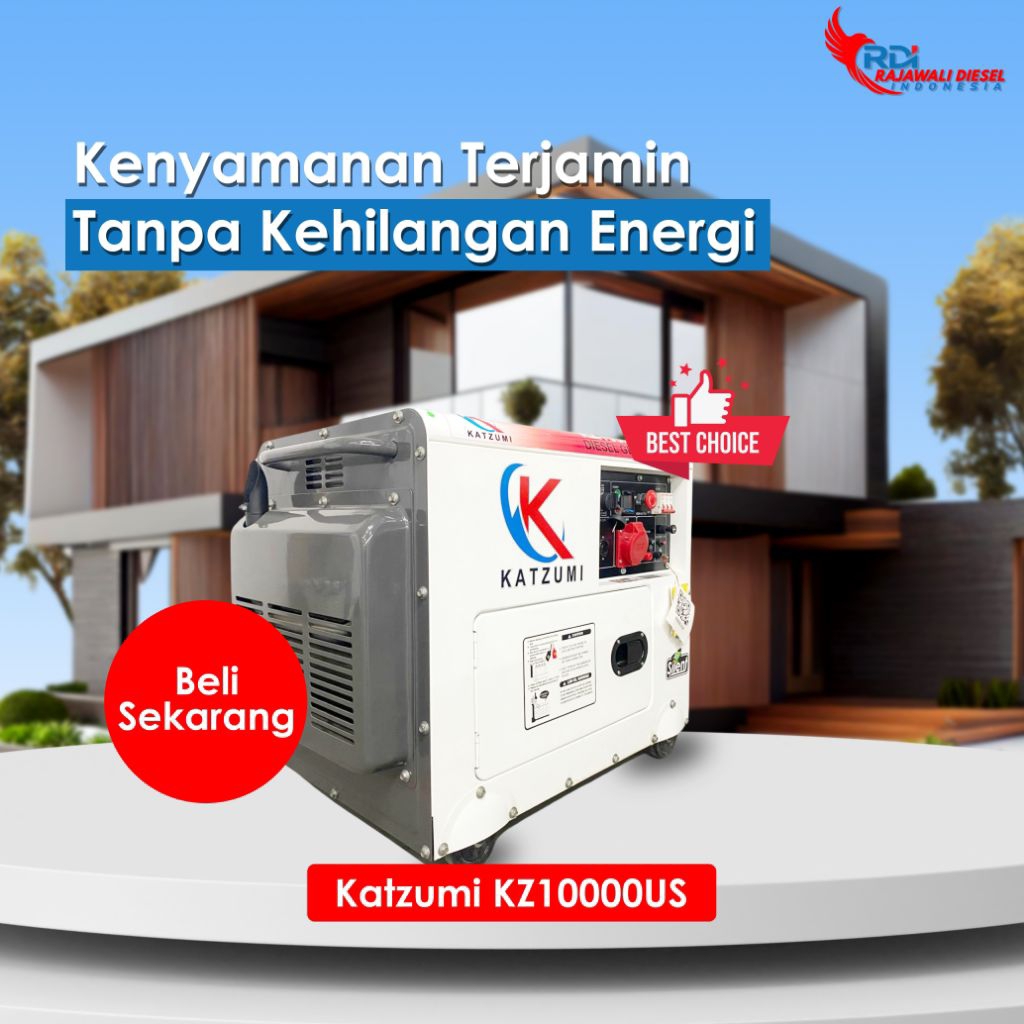 GENSET 7 KVA | 5000 WATT 1 PHASE KATZUMI KZ10000US SILENT