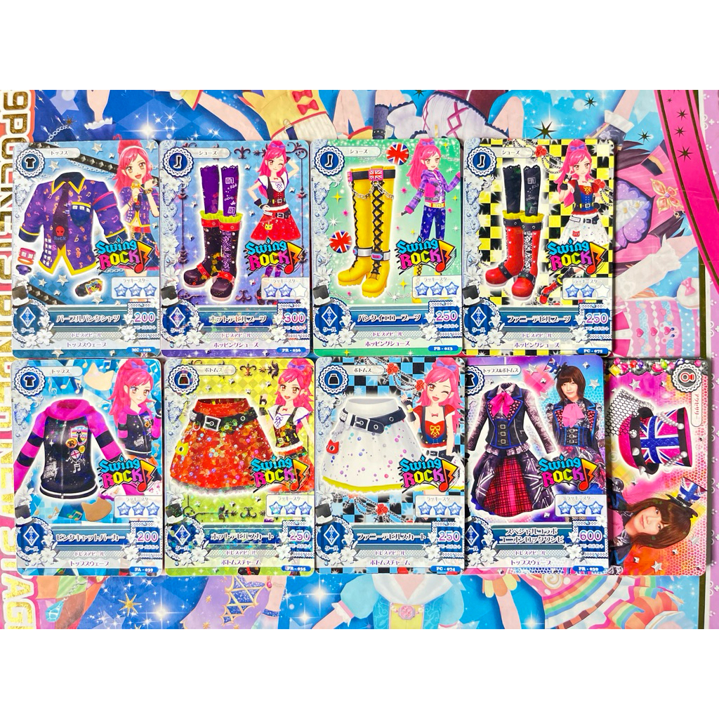 Kartu Aikatsu Promotion Swing Rock Satuan Seira Otoshiro Punk Pink Hot Devil Purple Punk Pink Cat Pa