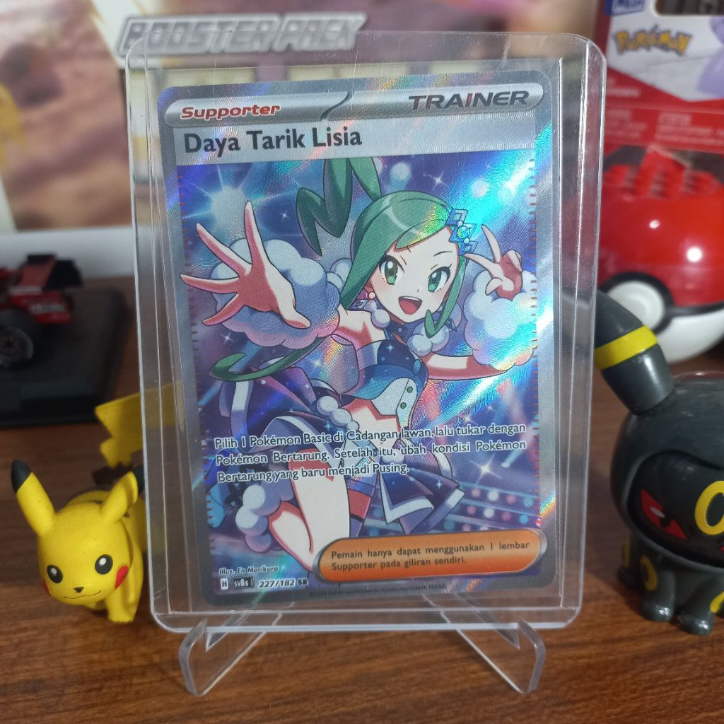 Daya Tarik Lisia SR Sv8s 227/182 - Kartu Pokemon TCG Indonesia Kilat Rasi Original