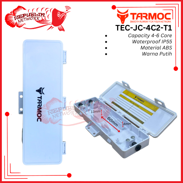 Tarmoc TEC-JC-4C2-T1 | Mini Joint Closure  4/6 Core Putih | 4/6 Core White
