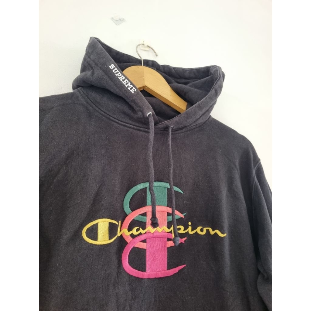 hoodie champion X supreme oroginal