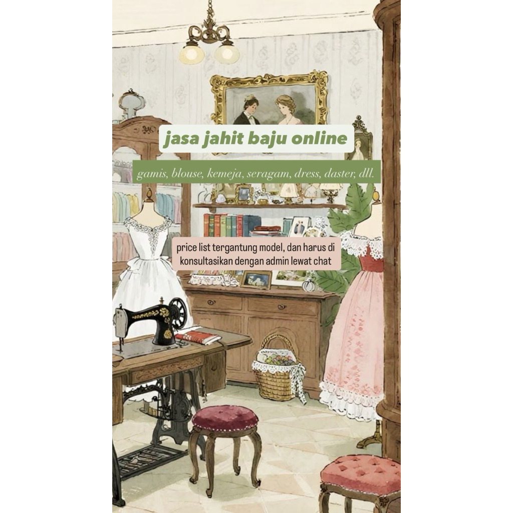 Jasa jahit premium / Jasa jahit baju/ Jahit kebaya blouse gamis dress / Jasa jahit online