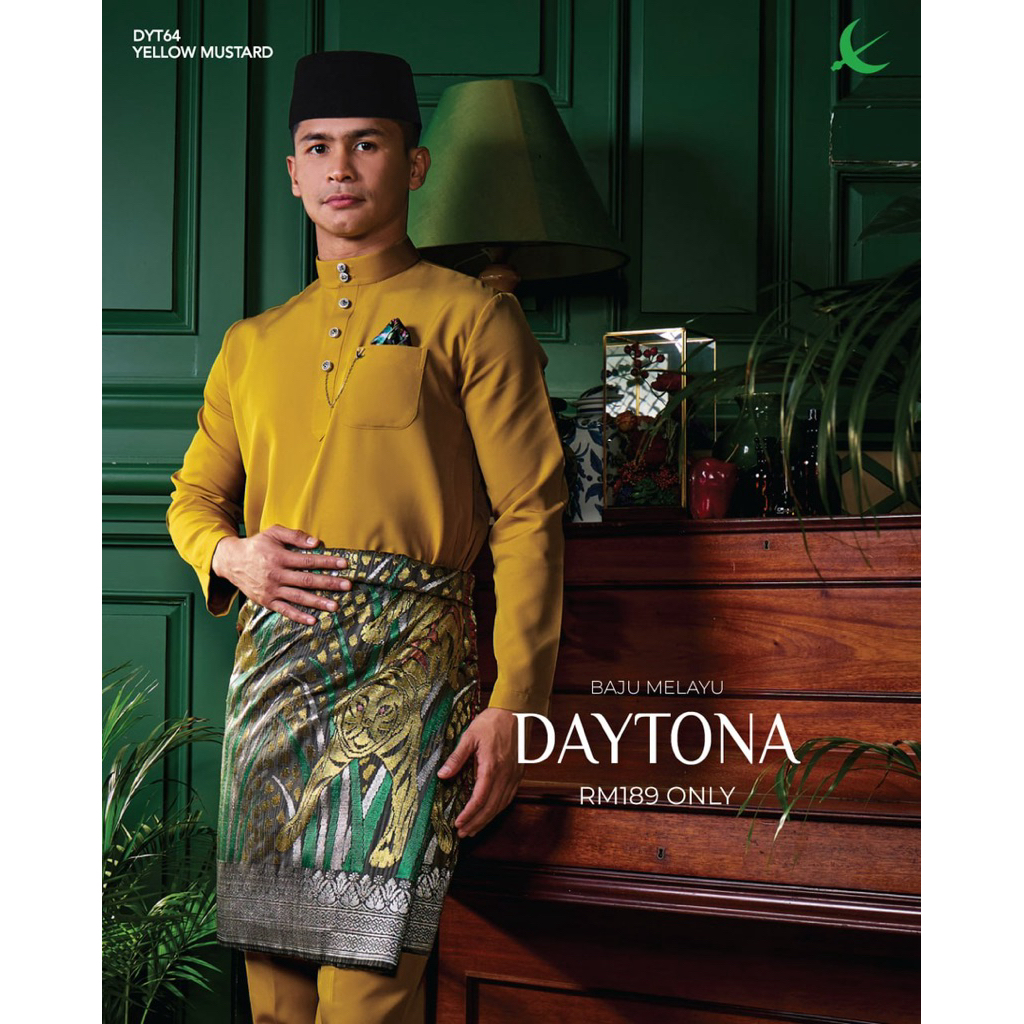 ELRAH Baju Melayu Premium DAYTONA | Set Raya 2026