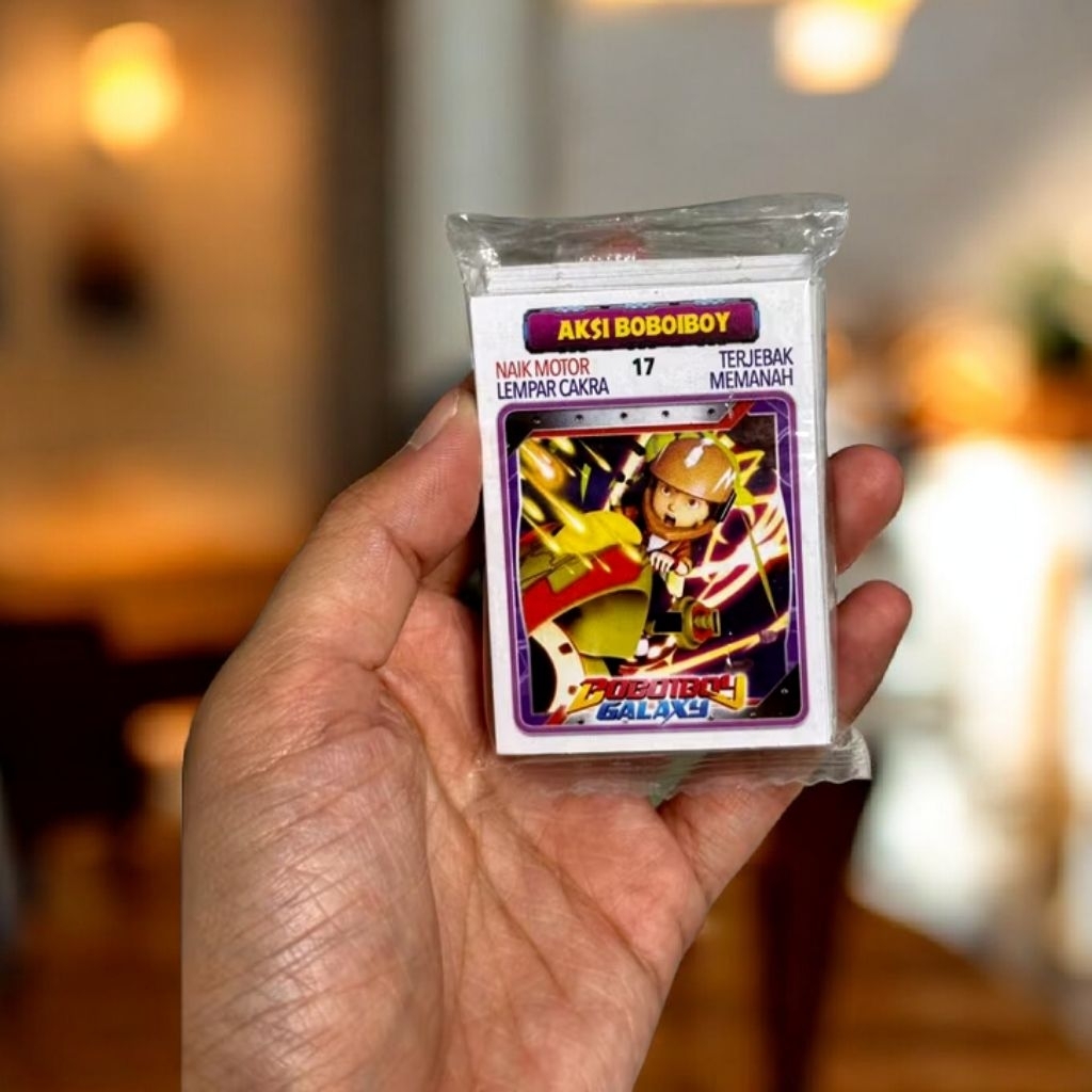 ( 12 Sachet = 384 Kartu ) Kartu Kwartet Jumbo CG Model Boboiboy One piece naruto