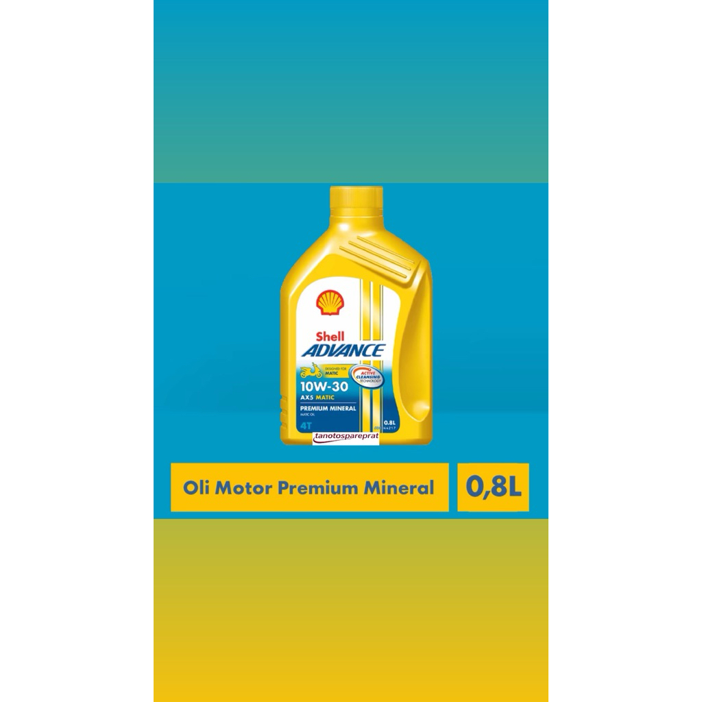 Oli Mesin Motor Shell Advance AX5 Matic 20W-40 800ml Oli Shell ax5 matic