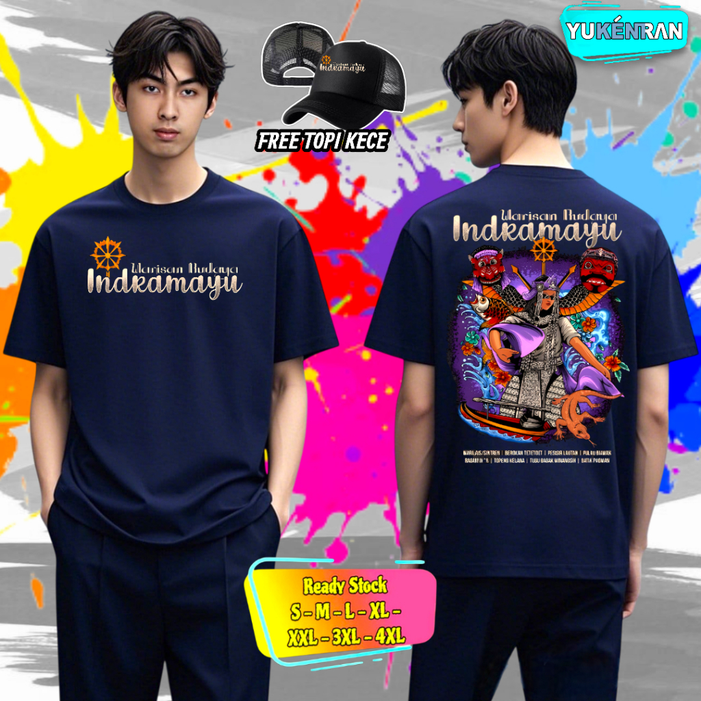 KAOS DISTRO CULTURE WARISAN BUDAYA INDRAMAYU DESIGN STREETWEAR CASUAL BAHAN COTTON COMBAD 24s FREE T