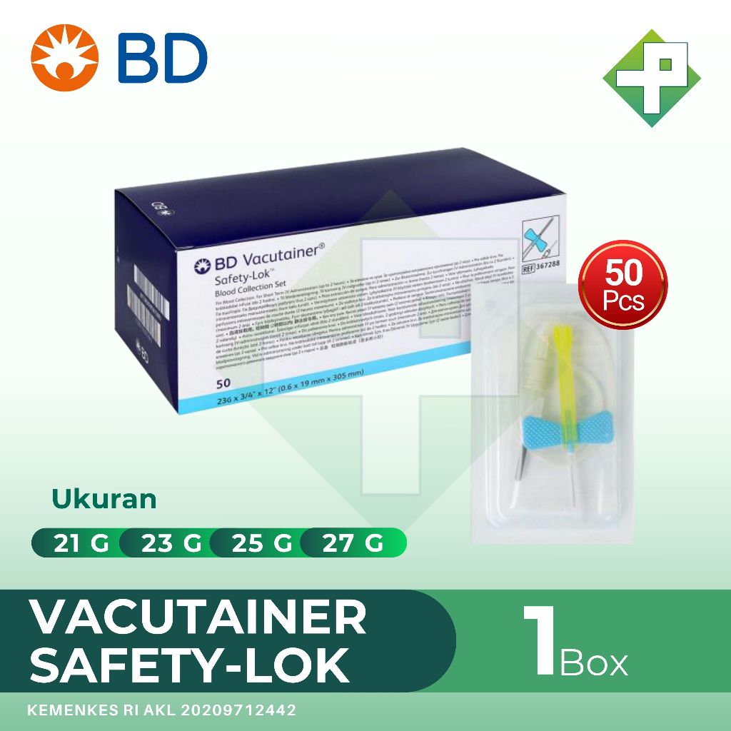 BD Vacutainer Safety-Lok / Vacutainer Wing N 23G Box