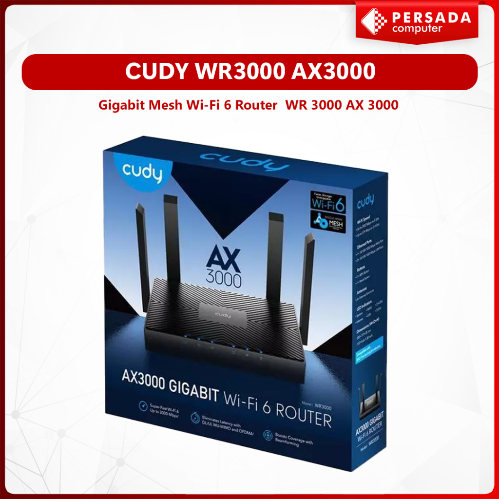 CUDY WR3000 AX3000 Gigabit Mesh Wi-Fi 6 Router / WR 3000 AX 3000