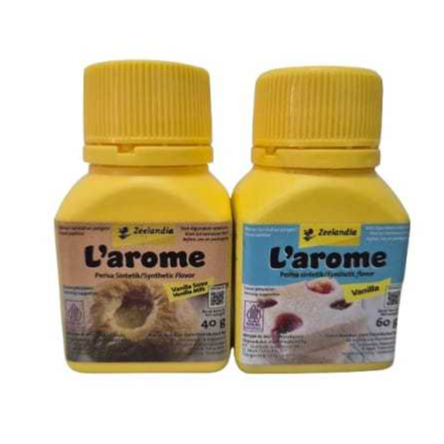 Larome vanila bubuk 60gr/ Larome vanila susu 40gr/ Larome Perisa Vanila Susu/ Larome Vanila Milk