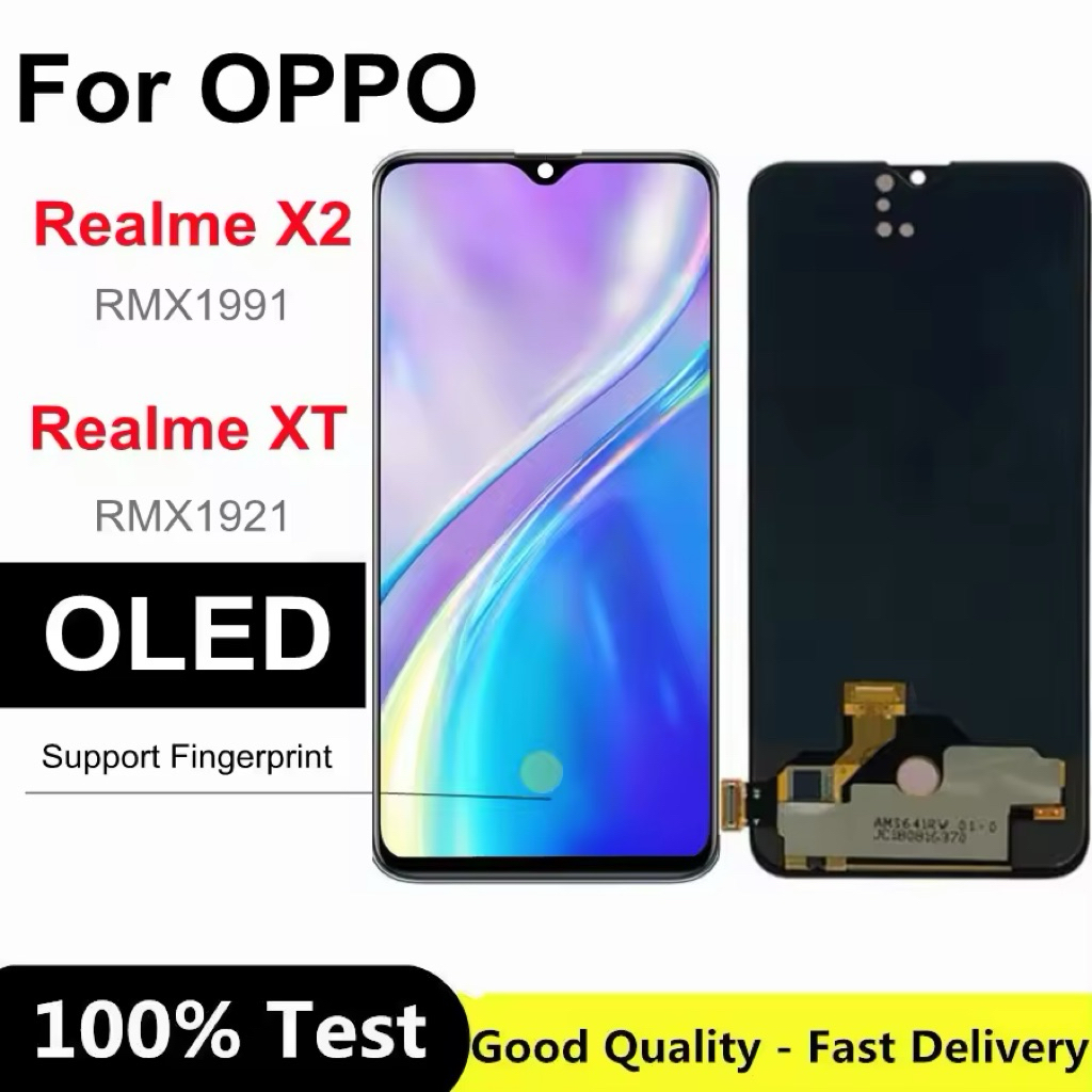 LCD OPPO REALME XT / REALME X2 ORI OLED FINGER ON FULSET