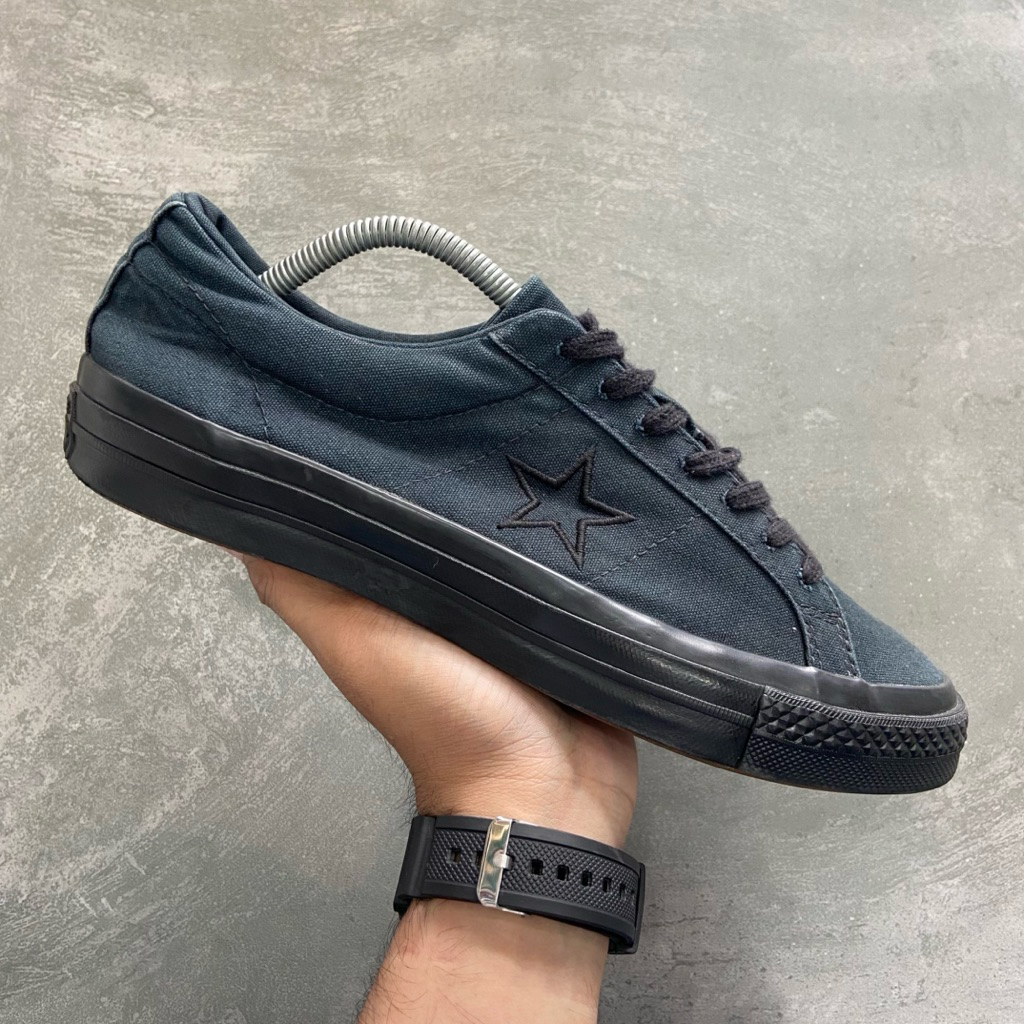 [Size 42] Rare Converse One Star OX Black Canvas 2019 (163380C) Second Original