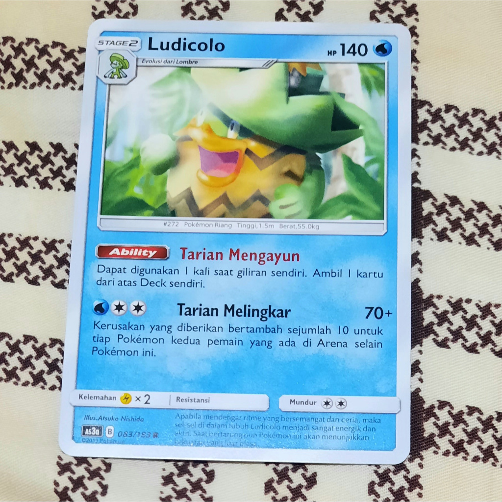 Kartu Pokemon Ludicolo As3a bahasa indo tcg
