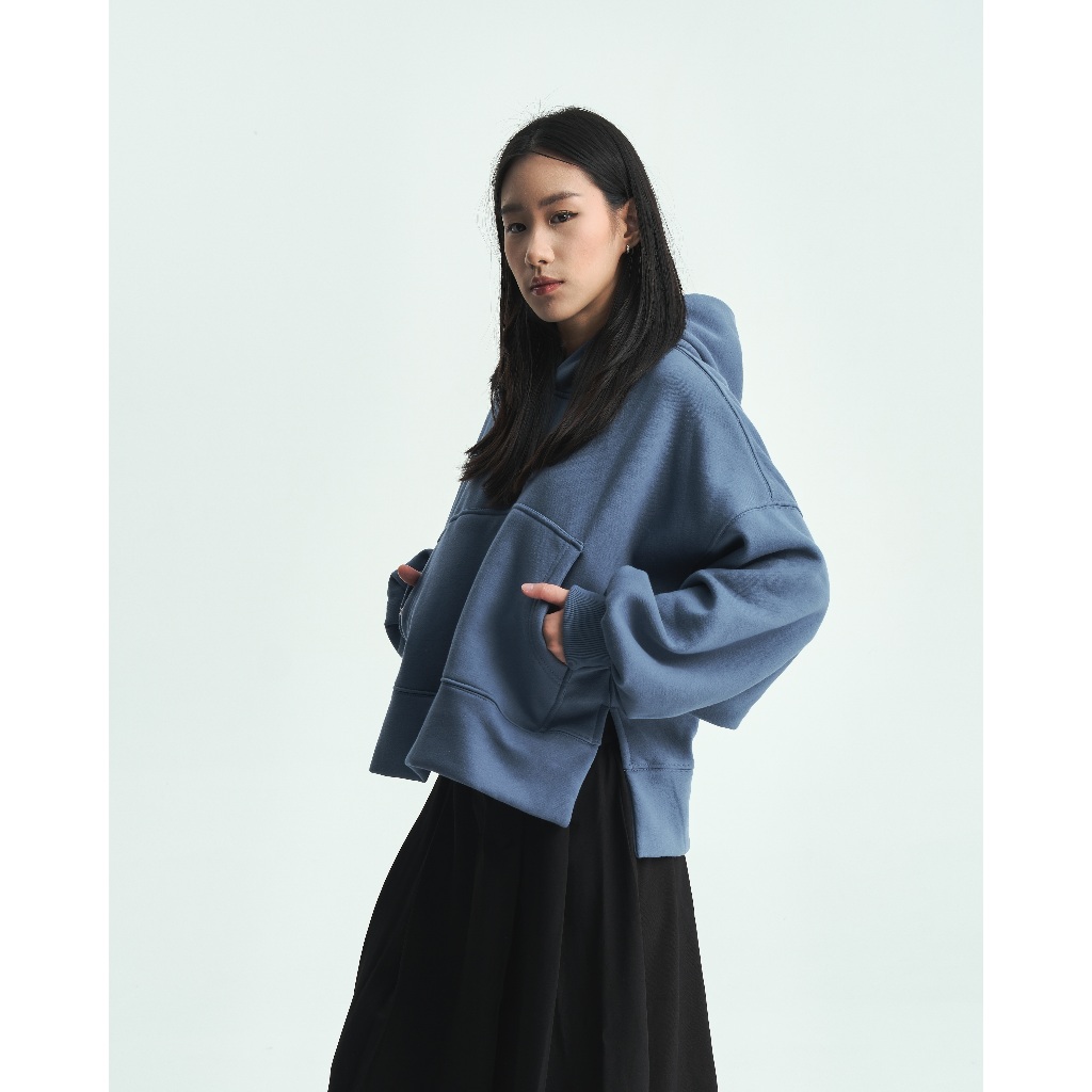 Flare Bubble Hoodie (Black, Misty, Steel Blue)
