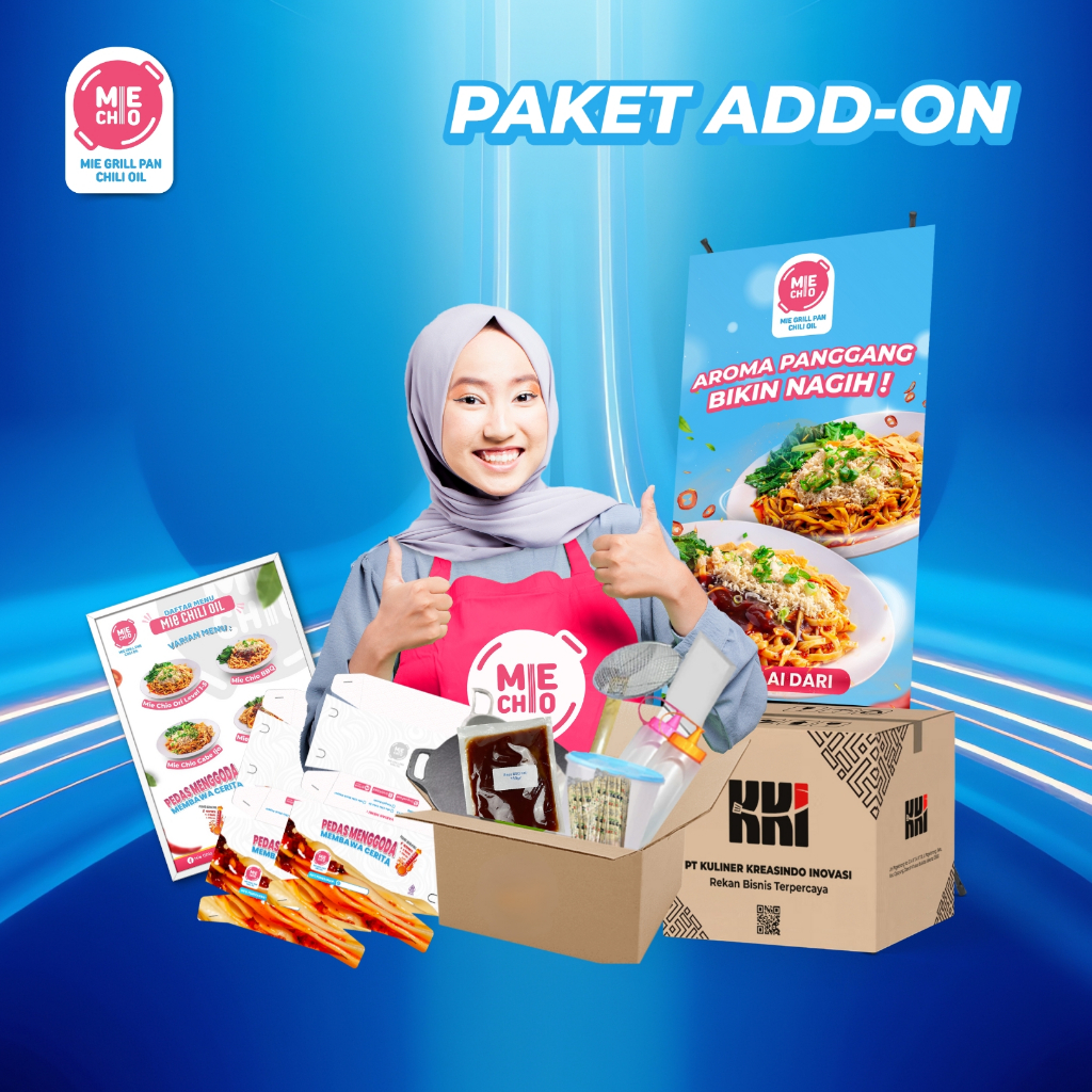 Kemitraan Mie Pedas Grill Pan Chili Oil Terlaris Kekinian Franchise Paket Usaha Mie Chio | Paket Add