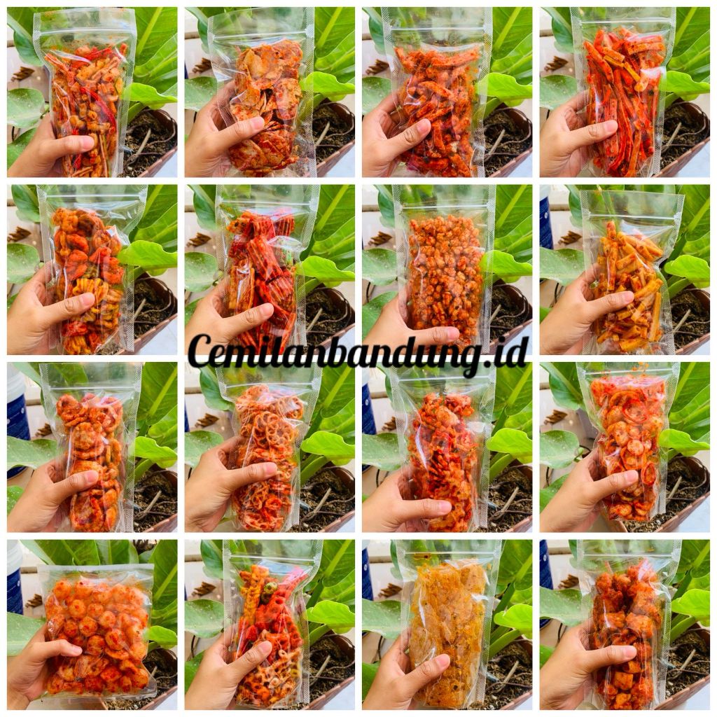 ANEKA KERUPUK SEBLAK DAUN JERUK SEBLAK MIX CAMPUR/B.STIK/B.KOIN/K.JENGKOL ASBES/K.RAFAEL/M.KRIUK/M.B