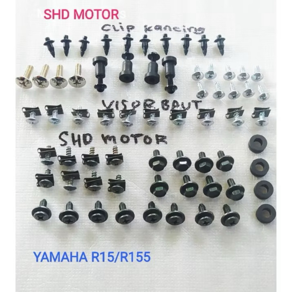 Paket Baut Body Set Yamaha R15 V3 V4 R155 Lengkap