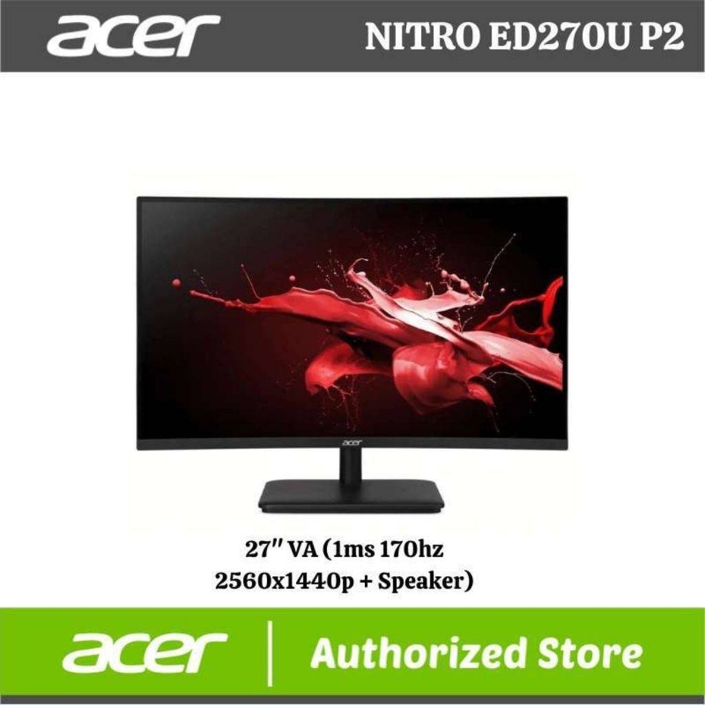 Curved gaming Monitor 27 Inch Acer Nitro ED270U_P2 | 2K 170Hz