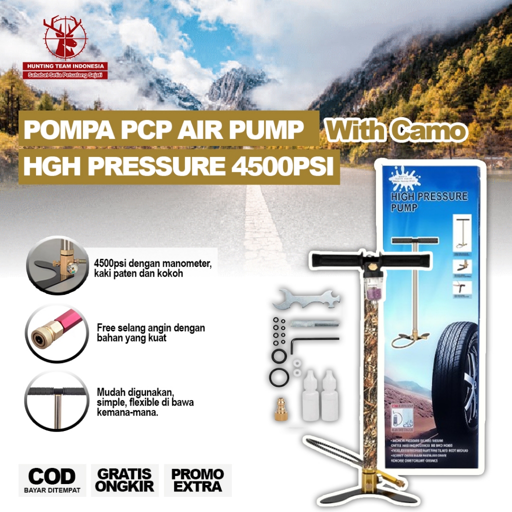 [Bonus Singlsoot/Ketapel Y] ORIGINAL 100% - Pompa PCP Stainless Tiger Paten 6000 PSI - Hemat Tenaga,