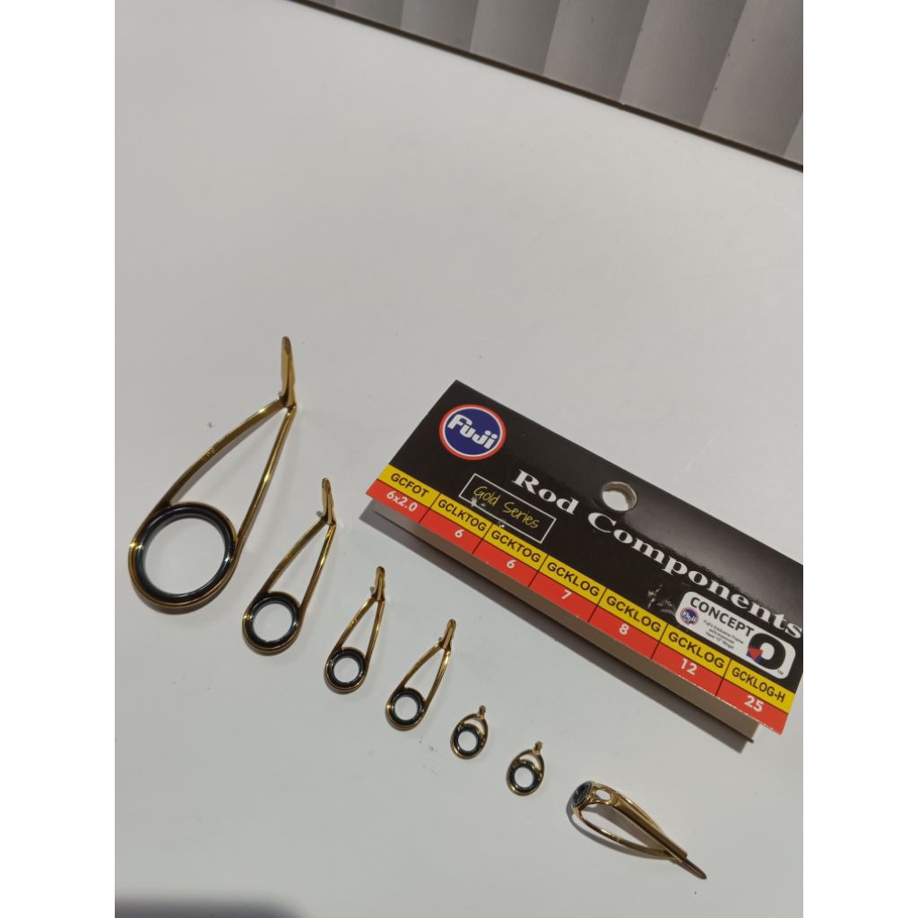 Ring Guide Fuji GCKLOG-H ISI 7 Warna Gold Untu joran pancing