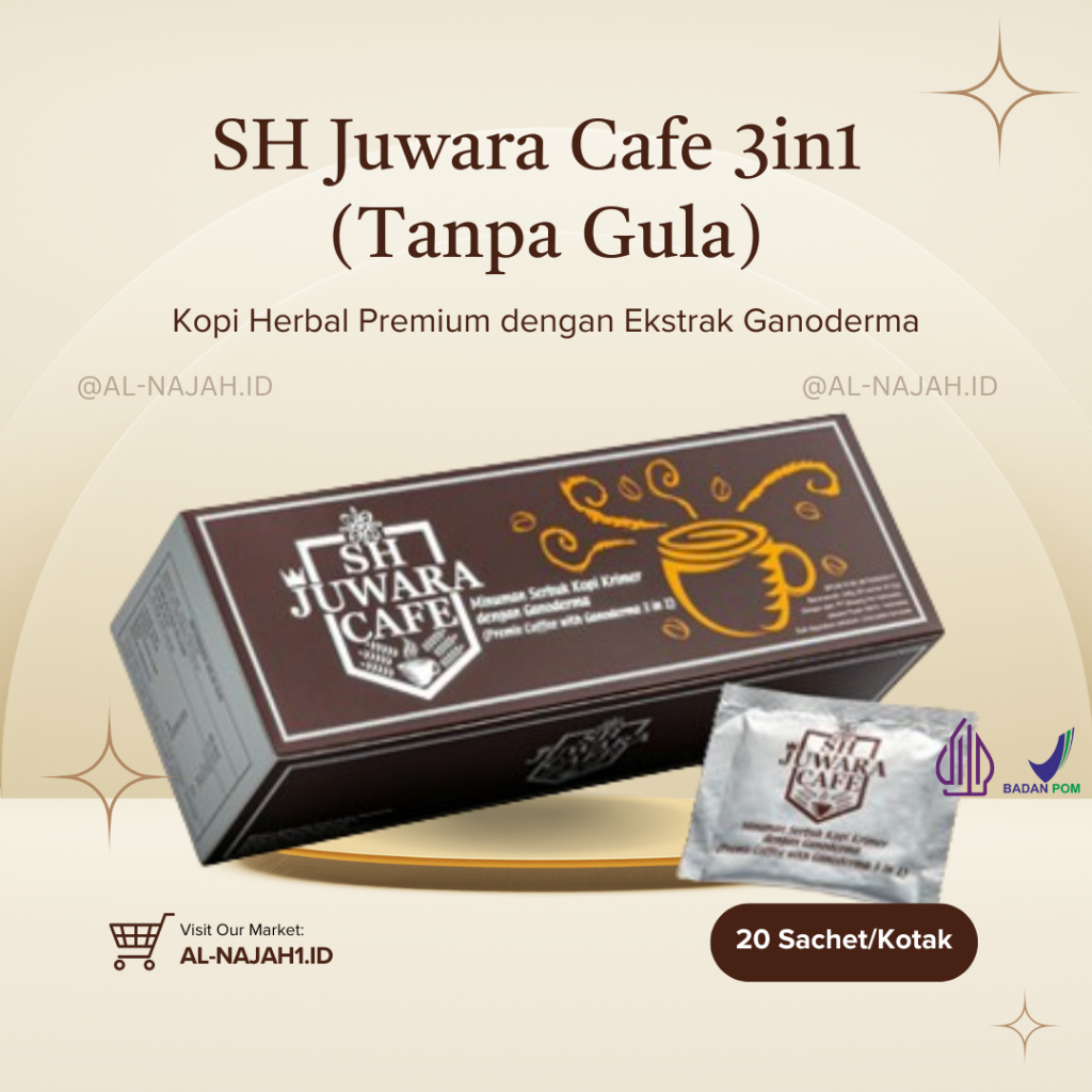 Kopi Kesehatan Sh Juwara Cafe 3in1(Pahit) CEO Cafe - Isi 20 Sachet/Box